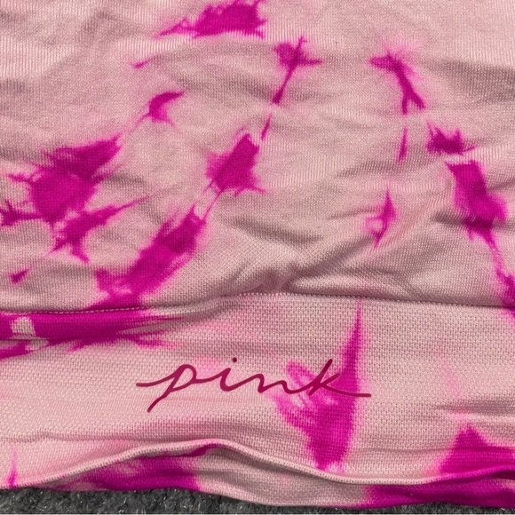 PINK by Victoria’s Secret Seamless lightly lined sports Bra pink Tye dye Medium - Picture 3 of 10